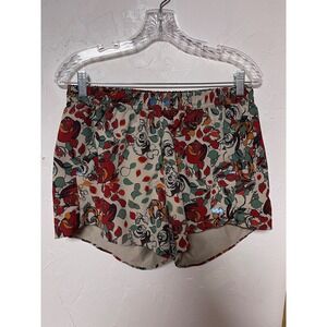 Janji Run For Clean H2O Floral Print Running Shorts Women's Medium Elastic Waist